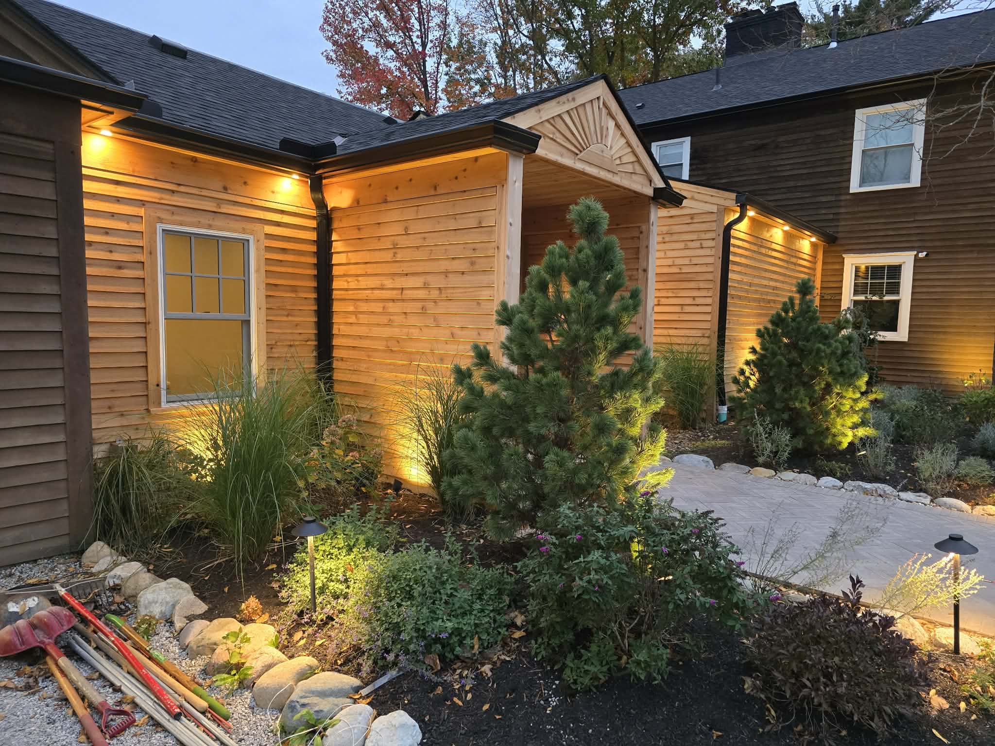 Exterior soffit and landscape lighting